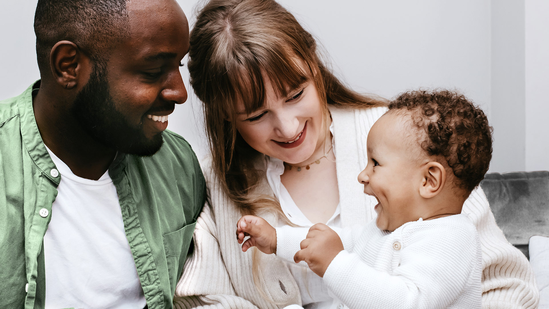 Family with baby
