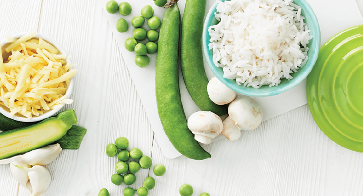 Rice and vegetables